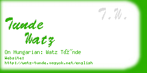 tunde watz business card